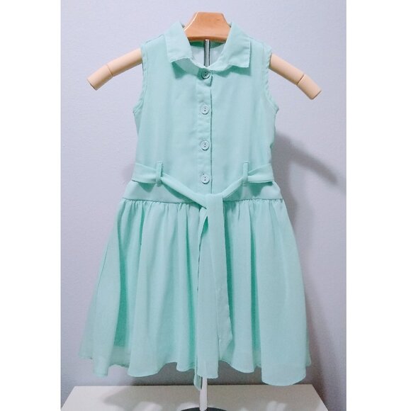 DOWNEAST GIRL BELTED DRESS SIZE 5 - Picture 2 of 13